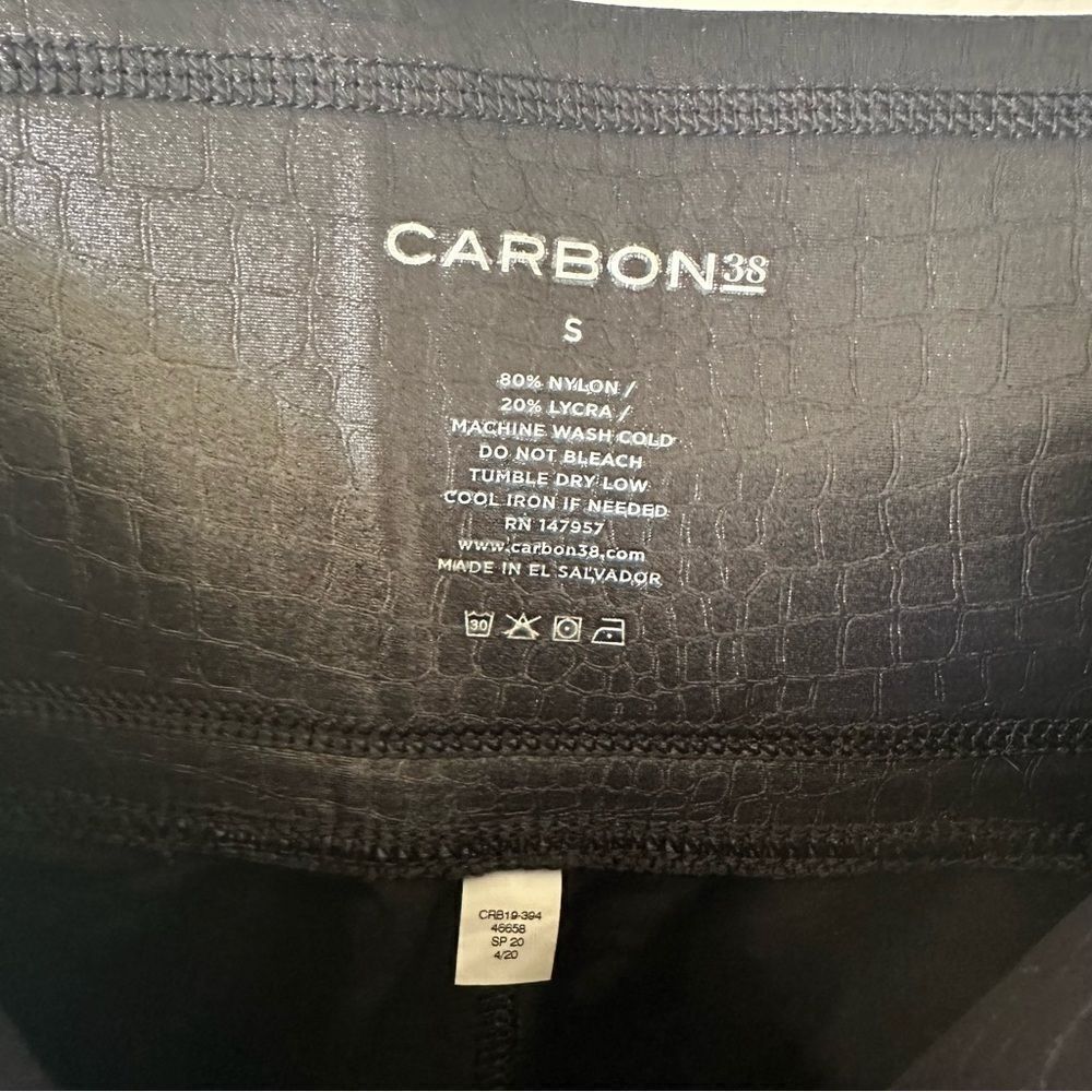 Carbon38 Reptile Shine High Rise Leggings Black Size S - Picture 7 of 7